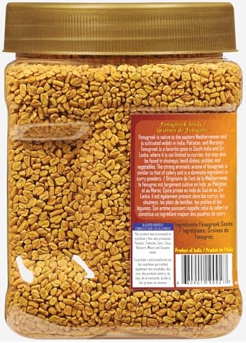 Rani Fenugreek (Methi) Seeds Whole 25oz (1.56lbs) 708g PET Jar, Trigonella foenum graecum ~ All Natural | Vegan | Gluten Friendly | Non-GMO | Indian Origin, Used in Cooking & Ayurvedic Spice — view 4