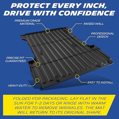 MICHELIN Truck Bed Mat for 2024 2025 2026 Ford F-150/F150 Lightning - 5.5 FT / 67.1" Short Bed (Not Fit for Drop in Bedliner), All-Weather Truck Bed Liner, Custom Fit, Durable TPE Bedliner, Non-Slip
