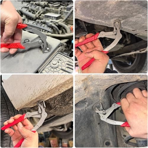 Car Clip Pliers Removal Tool, Labor-Saving Clip Removal Tool for Versatile Automotive Fasteners Auto Door Panels Interior Exterior Trim Mechanic Damage Free Disassembly(Red) — view 4
