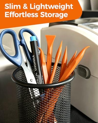 12Pcs Plastic Scraper Tool, Crevice Cleaning Tool, Non-Scratch Car Detailing Supplies for Cleaning, Versatile Label/Sticker Remover & Peeler Tool for Tight Spaces (Orange-12Pcs) — view 5