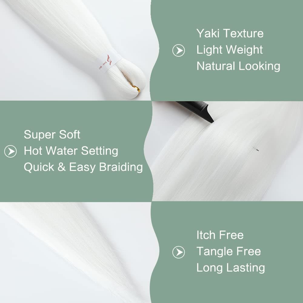 YDDM Capelli Per Treccine Africane Morado Extension Treccine Texture Yaki Easy Install per Principianti 32 Pollici 3 Pezzi Capelli Leggeri e Naturali per Box Braids, Twist e Crochet — view 188