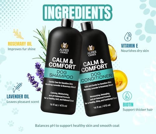 Calm & Comfort Dog Shampoo & Conditioner with Rosemary & Vitamin E 16 fl oz — view 2