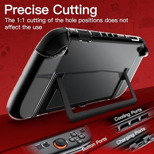 JETech Clear Dockable Case for Nintendo Switch 2 (2025) 7.9 Inch, Soft TPU Grip Cover for Joy-Con Detachable, Slim Carrying Protective PC Back Shell, Anti-Scratch — view 4