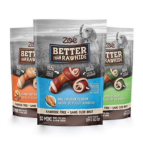 Zoë Better than Rawhide Bones for dogs, Mini, BBQ Chicken Flavor, (8.2 oz), 234 g (Pack of 1) — view 5