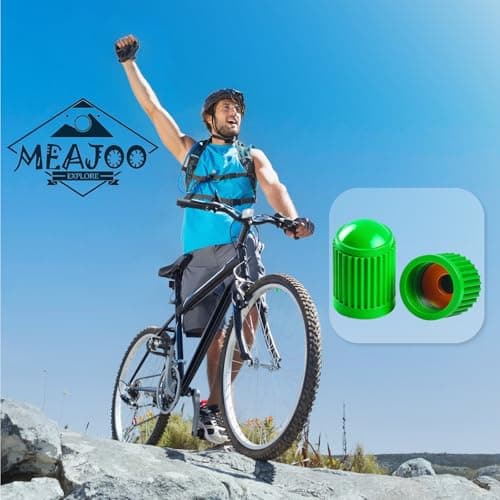 MEAJOO 30PCS Tire Valve Stem Caps, Corrosion Resistant, with O Rubber Ring, Airtight Seal Heavy Duty Dustproof Tire Valve Stem Covers for Cars, SUV, Trucks, Bikes, Motorcycles, Bicycles(Green) — view 3