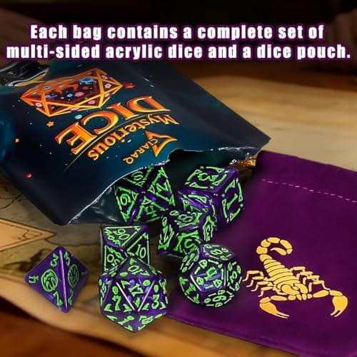 CiaraQ Polyhedral Dice Set - DND Role Playing Dice — view 3