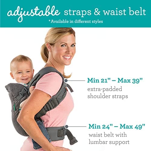 Infantino Flip 4-in-1 Baby Carrier Convertible Ergonomic, Gray — view 2