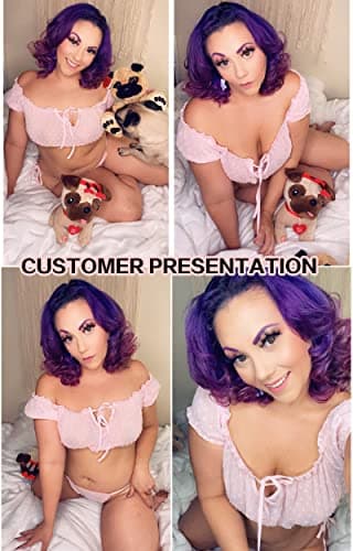 Avidlove See Through Lingerie Kawaii Sexy Lingerie Set Slutty Bra and Panty Set Lenceria Sexy para Mujer Pink XL — view 3