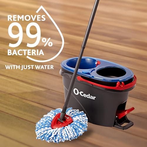 O-Cedar RinseClean Spin Mop & Bucket System | Clean with Clean Water | Removes 99% of Bacteria — view 5