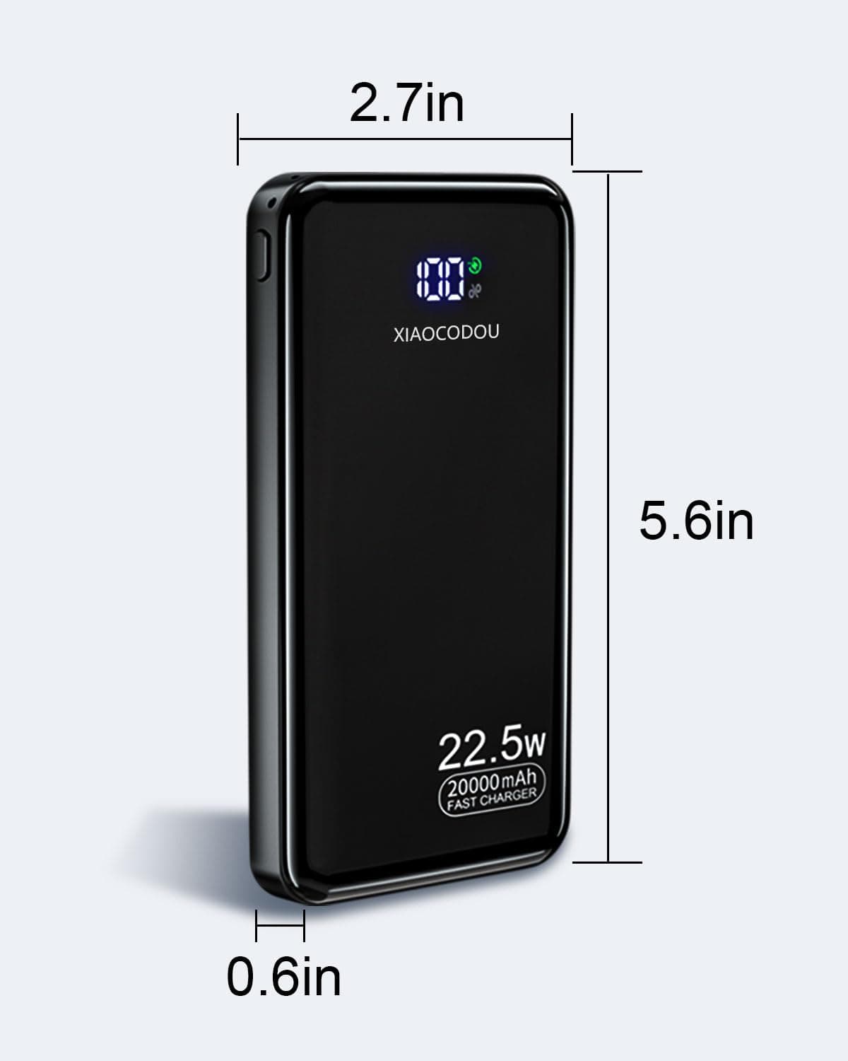 POWER BANK 20000mAh PD20W Fast Charging USB C 22.5W Portable Charger Powerbank with LCD Display Battery Pack for Smartphones Smartwatch Travel Camping Outdoor etc — view 7