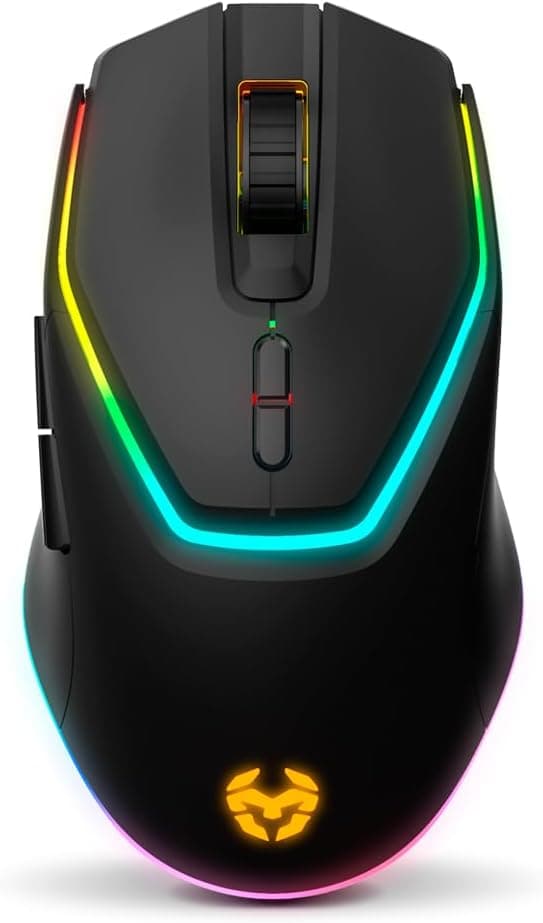 KROM Kabala - Kit Teclado Membrana inalámbrico RGB Rainbow retroiluminado, 6 Teclas Anti-Ghosting, Raton Óptico inalámbrico 6 — view 3
