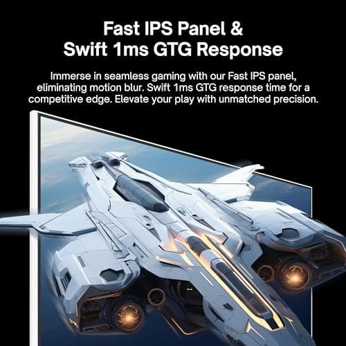 Pixio PX248 Wave White 24 inch 200Hz Refresh Rate FHD 1080p Resolution Fast IPS Panel 1ms GTG Response Time Built-in Speakers Gaming Monitor with Adaptive Sync — view 3