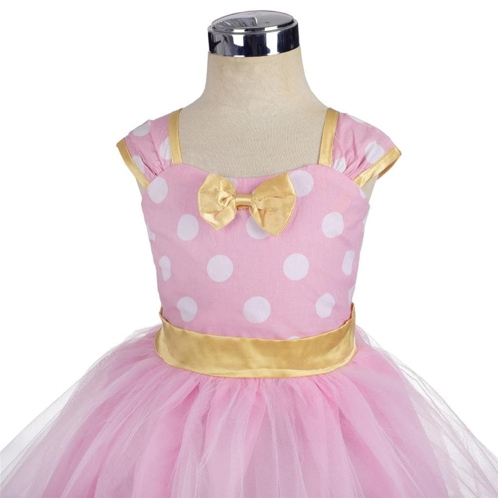Lito Angels Niñas de lunares de Ratona Vestir de cumpleaños Disfraz de Carnaval Halloween de fiesta Vestidos de tutú Con Diadema orejas Talla 5-6 años Rosa (Número de etiqueta 140) — view 4