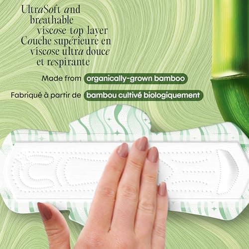Bamboo Absorbent Extra-Coverage Length Folded & Wrapped Liners 54CT — view 2