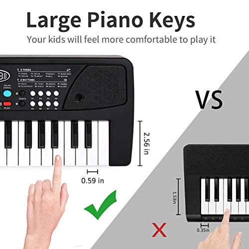 37 Keys Kid Toddler Piano Keyboard Musical Toys with Microphone — view 2
