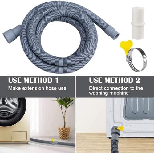 Washing Machine Drain Hose, Universal Drain Hose Extension Kit for Washer, Dishwasher, Flexible Discharge Hose for LG/GE/Samsung, Fit up to 1-1/2 Inch Drain Outlets (400, Centimeters) — view 4