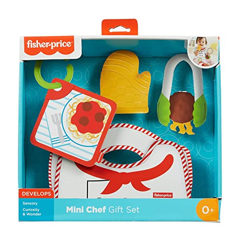 Fisher-Price Gift Set 4 cooking-themed baby toys with wearable bib and teether for babies ages 3 months and older, Fisher-Price Cutest Chef — view 5