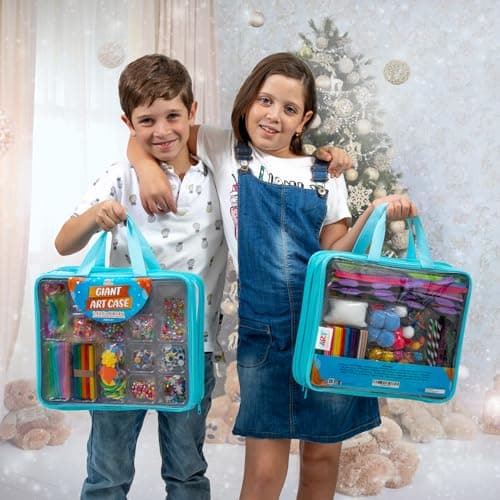 Arts and Crafts Supplies for Kid - 1600+Pcs Craft Kits for Kids - DIY School Craft Project for Kids Age 6 7 8-12 Gifts for Girls and Boys Crafts for Girls Ages 8-12 Arts Activities — view 2