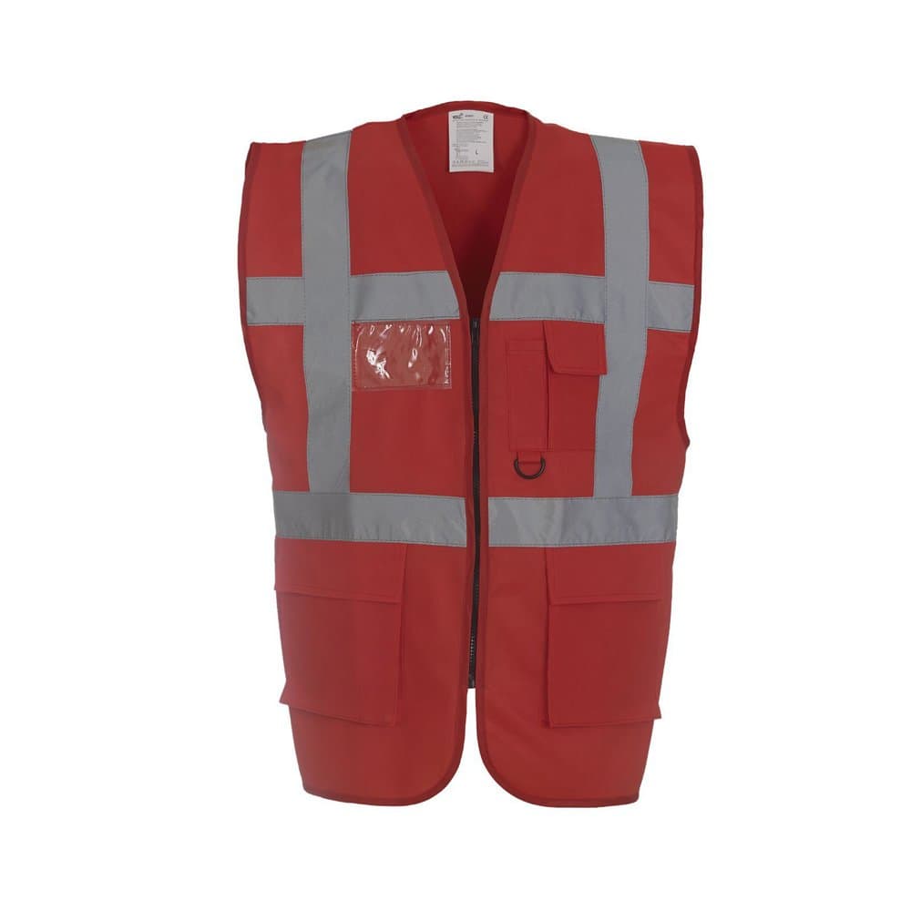 Expert Workwear Coloured Hi Vis Executive Vest High Viz Vests Zip with Pockets - 27 Colours — view 17
