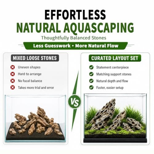 Korvuli Dragon Stone Aquascaping Rocks, 10 lb (4-8"), Aquarium Stone Set