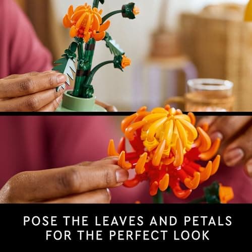 LEGO Botanicals Chrysanthemum Building Set for Adults Ages 18+ - Artificial Flower for Dinner Table Centerpieces & Decoration - Gift for Birthdays - 10368 — view 3