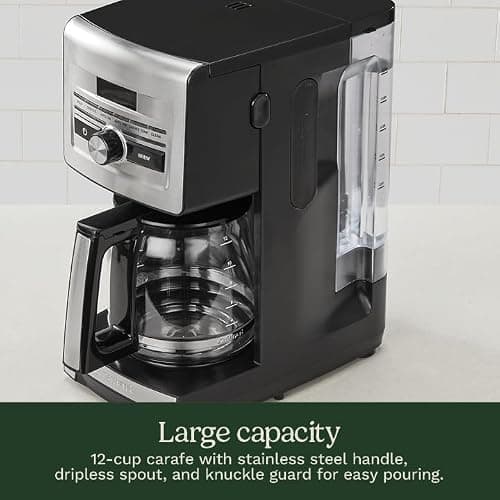 Cuisinart Personal Brew™ 12-Cup Coffee Maker, Automatic Coffee Machine, Programmable Coffee Maker for Home Brewing Convenience with Adjustable Brew Strength, Stainless Steel/Black, DCC-12 — view 4