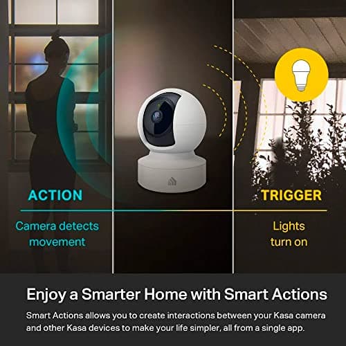 Kasa 1080p Indoor Pan/Tilt Wired Security Camera - Works as a Baby & Pet Monitor, Motion Detection & Tracking, 2-Way Audio, Night Vision, Subscription-Free Local Storage or Optional Cloud, EC70 — view 4