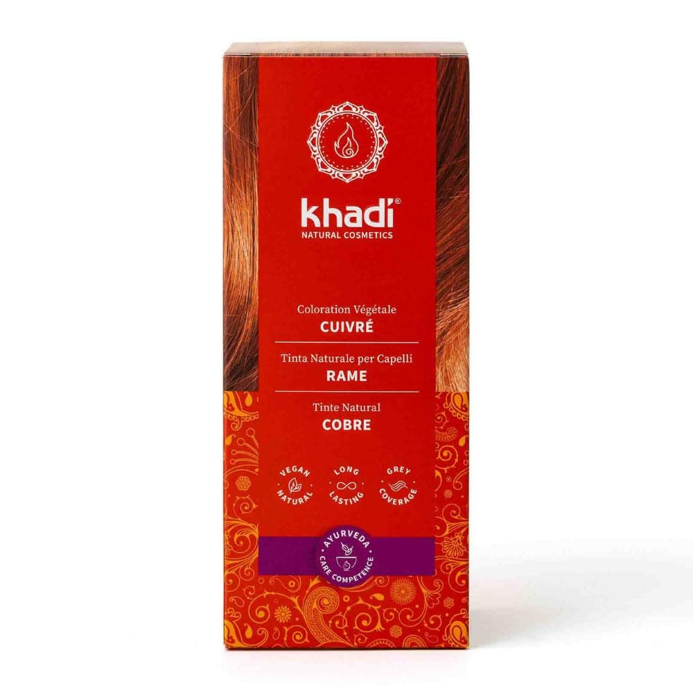 khadi CASTANO MEDIO Tinte vegetal para el cabello - tinte para un color castaño canela vivo y cálido hasta un castaño medio intenso y profundo - 100% vegetal - 100 g — view 23