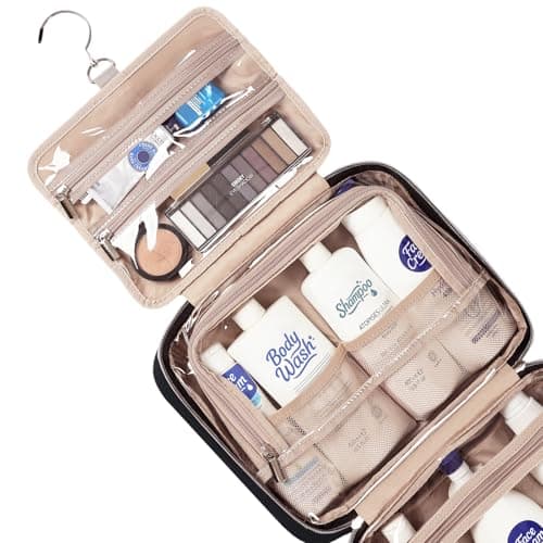 NISHEL Travel Toiletry Bag for women, Portable Hanging makeup Organizer — view 3