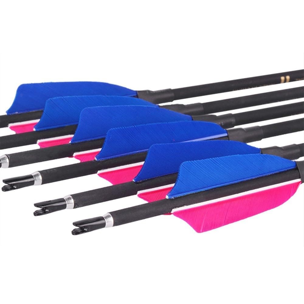 DONGKER Plumas de flecha, 20 unidades de 4 pulgadas/10,2 cm plumas naturales para flechas, flecha, arco de tiro con arco, accesorios de flecha, alas derechas, plumas de pavo — view 3