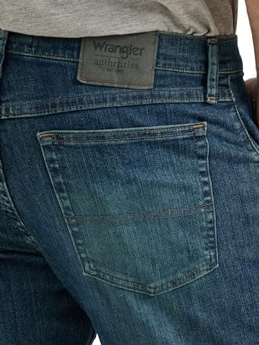 Wrangler Authentics Men's Classic 5-Pocket Regular Fit Flex Jean, Twilight Flex, 32W x 30L — view 3