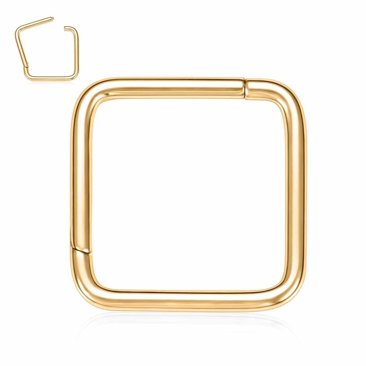 hengkaixuan CZ/Opal Nose Rings Conch Jewellery Septum Clicker 316L Surgical Steel Segment Ring Helix Cartilage Earrings Hoop Daith Tragus Rook Piercing Jewellery — view 25