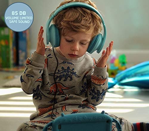 PowerLocus Kids Headphones Over-Ear, Bluetooth Wireless Headphones for Kids,with Microphone, Safe 85DB Volume Limited, Foldable with Carry Case, Audio Cable, Micro SD mode for Online Classes,PC,Phones