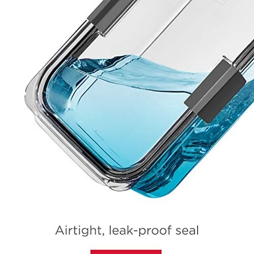 Rubbermaid Brilliance BPA-Free Food Storage Containers Multi Pack, 1.3 Cup Plastic Containers with Lids, 5 Pack, Leak Proof, Microwave & Dishwasher Safe — view 3