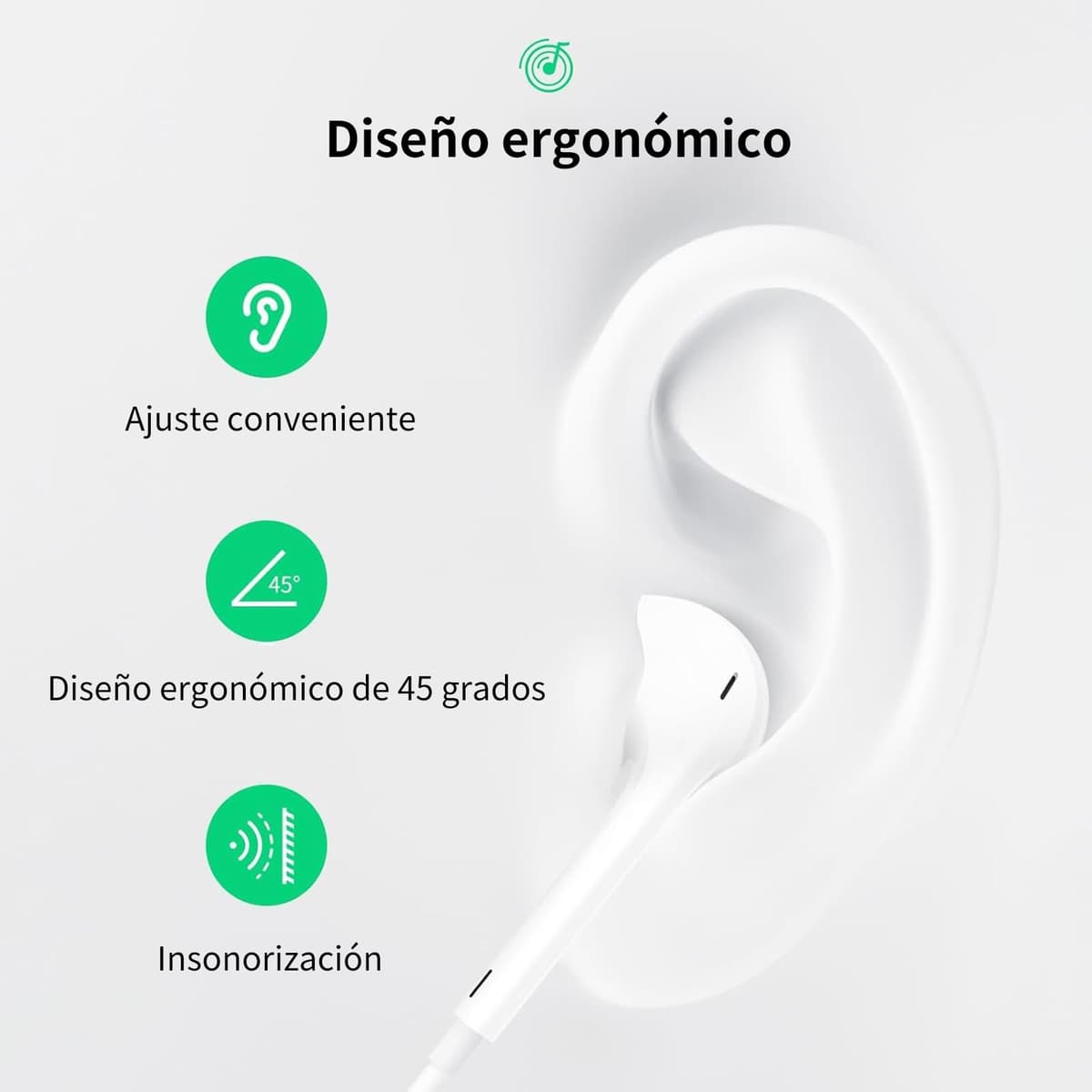 XIANGBIN Auriculares para iPhone,Cascos Cable con Aislamiento de Ruido Soporte Control de Volumen de Llamadas,Compatible con iPhone 11/12/13/14/X/XS/XR/8/7 Plus,Soporta Todo el Sistema iOS — view 3