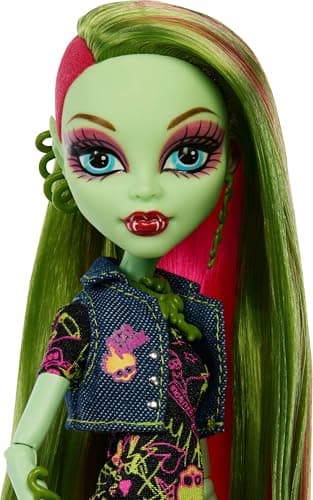 Monster High Boo-riginal Creeproduction Doll, Venus McFlytrap Collectible Reproduction with Doll Stand, Diary, and Pet Chewlian