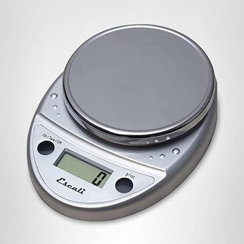 Escali Primo Digital Food Scale Multi-Functional Kitchen Scale and Baking Scale for Precise Weight Measuring and Portion Control, 8.5 x 6 x 1.5 inches, Chrome — view 6