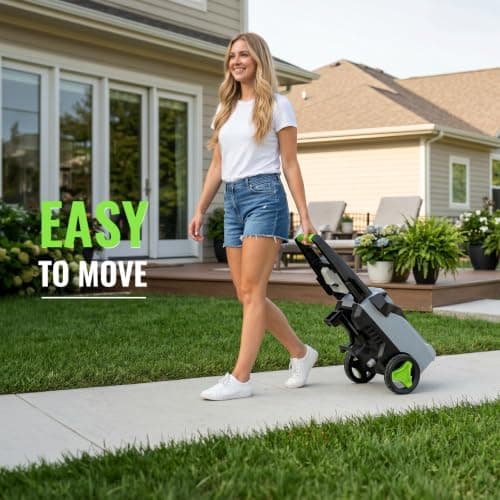 Pressure Washer, 4800PSI 2.9GPM Max Electric Power Washer with Foam Cannon, 4 Quick Connect Nozzles, 23FT Hose for Cars, Fences, Patios, Decks, Patios and Driveway — view 5