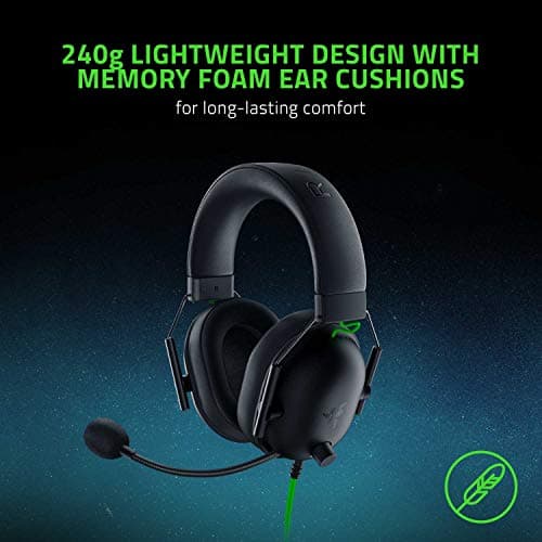 Razer BlackShark V2 X Gaming Headset: 50mm Drivers - Cardioid Mic - Memory Foam Cushion - Lightweight- Comfortable, Noise Isolating Earcups - for PC, PS4, PS5, Switch - 3.5mm Audio Jack - Black — view 5