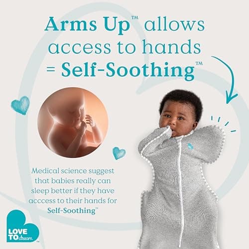 Love to Dream Swaddle UP, Baby Sleep Sack, Self-Soothing Swaddles for Newborns, Improves Sleep, Secure Fit Helps Calm Startle Reflex, New Born Essentials for Baby, Small 8-13lbs, Gray — view 3