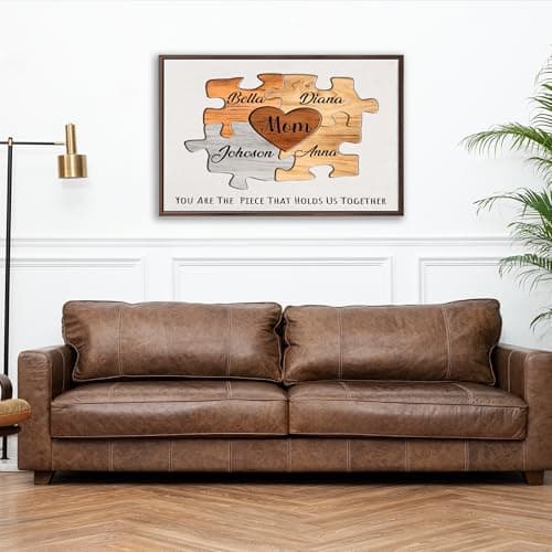 Personalized Mothers Day Idea Gifts for Mom from Daughter Son Kids Husband Custom Puzzles Sign Canvas Prints with Names for Mom Nana Grandma Customized Mother's Day Birthday Wall Art Decoration Gift — view 3