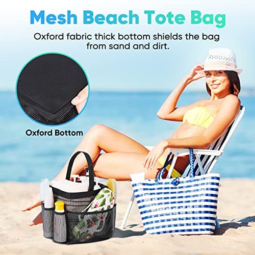 EUDELE Mesh Shower Caddy Portable for College Dorm Room Essentials, Shower Caddy Dorm with 9-Pocket Large Capacity for Beach, Swimming, Gym, Camping, Travel essentials — view 4