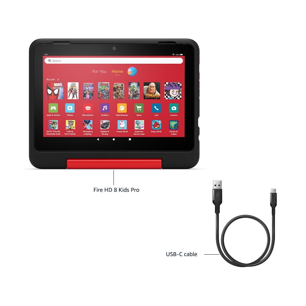 Amazon Fire HD 8 Kids Pro tablet (newest gen), ages 6–12 | 3 GB memory, includes ads-free books, games and videos that children love, 8" HD screen, parental controls, 13-hr battery, 32 GB — view 4