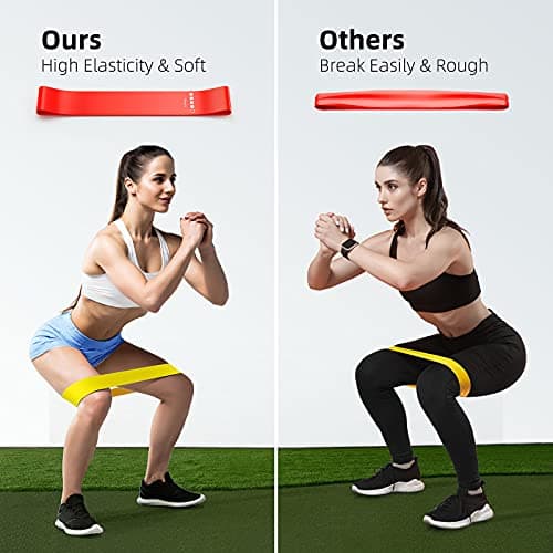 Resistance Bands for Working Out, 5-Pack Elastic Exercise Bands for Strength Training, Stretching, Workout; Home Gym Equipment for Women Men, Pilates Yoga Physical Therapy, Leg Glute Arm Exercise Kit — view 2