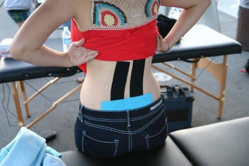 RockTape Kinesiology 2 Inch Roll Support Tape - Electric Blue - Black — view 4
