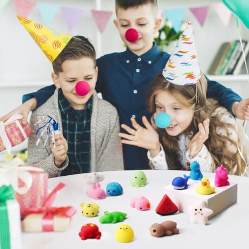 JOYIN Mochi Squishy Toys Set, Random 25 Pack Mini Squishy Mochi, Party Favors for Kids, Kawaii Stress Relief Toys, Basket Stuffers, Goodie Bags Fillers, Birthday Gifts, Classroom Prizes — view 7