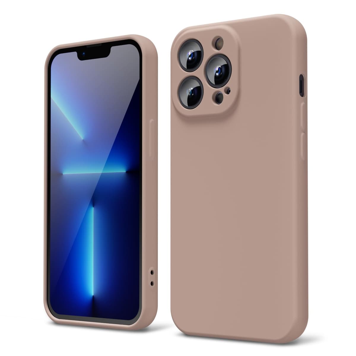 oakxco for iPhone 17 Pro Max Phone Case Liquid Silicone, Cute Thin Slim Grip Soft Rubber Gel for Women Men, Smooth Matte TPU Plain Solid Color Girly Simple Case with Camera Cover, Light Pink — view 1287
