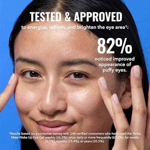 Good Molecules Yerba Mate Wake Up Eye Gel - Hydrating Under Eye Gel Cream with Hyaluronic Acid and Caffeine - Target Dark Circles and Puffiness - Skin Care for Face — view 3