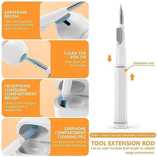 20 in 1 Electronic Cleaner Kit, Multifunctional Cleaning Kit for Airpods pro,Phone, Laptop, Camera, Keyboard,Screen, Keyboard Cleaner with Dust Air Blown and Spray Clean — view 3