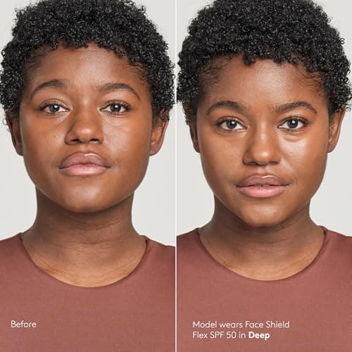 Colorescience FLEX Tinted Mineral Sunscreen SPF 50, Tone-Adapting Buildable Coverage with Zinc Oxide, Environmental Defense Against Blue Light & Pollution, For All Skin Tones, 1.8 fl. oz., Deep — view 3